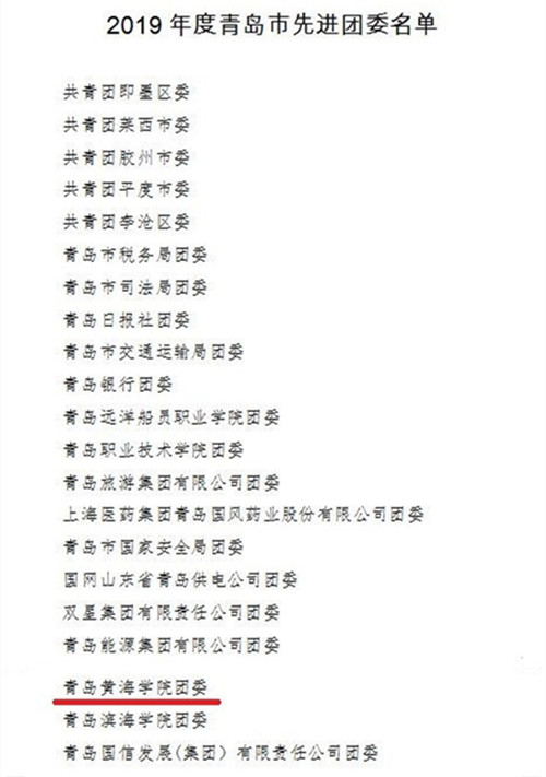 冰球突破豪华版官方网站共青团获“2019年度青岛市先进团委”荣誉称号
