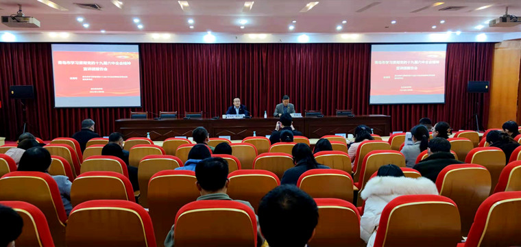 市委宣讲团来冰球官网宣讲十九届六中全会精神