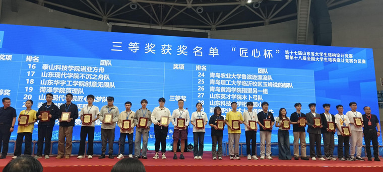 智慧城市工程学院在“全国大学生结构设计竞赛”分区赛喜获佳绩